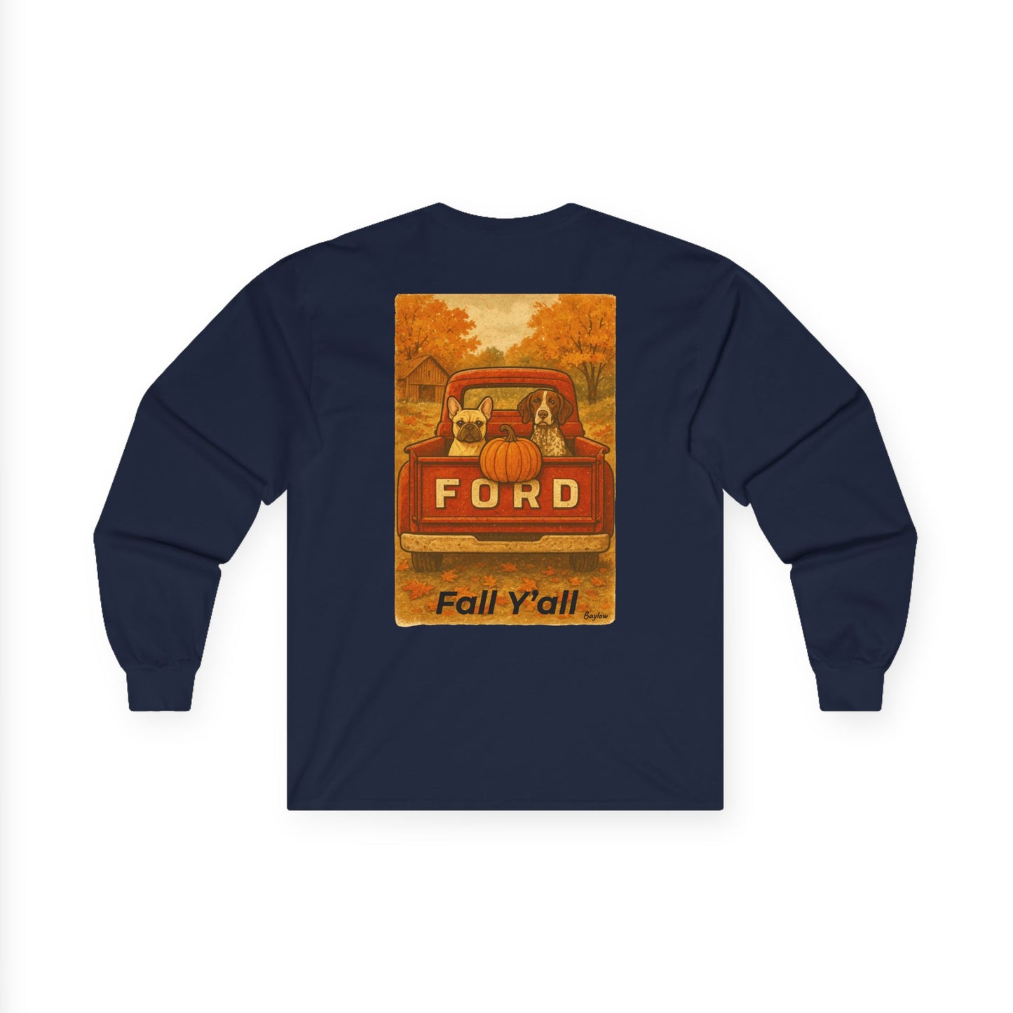 Fall Y'all Vintage Long Sleeve Tee, Adult
