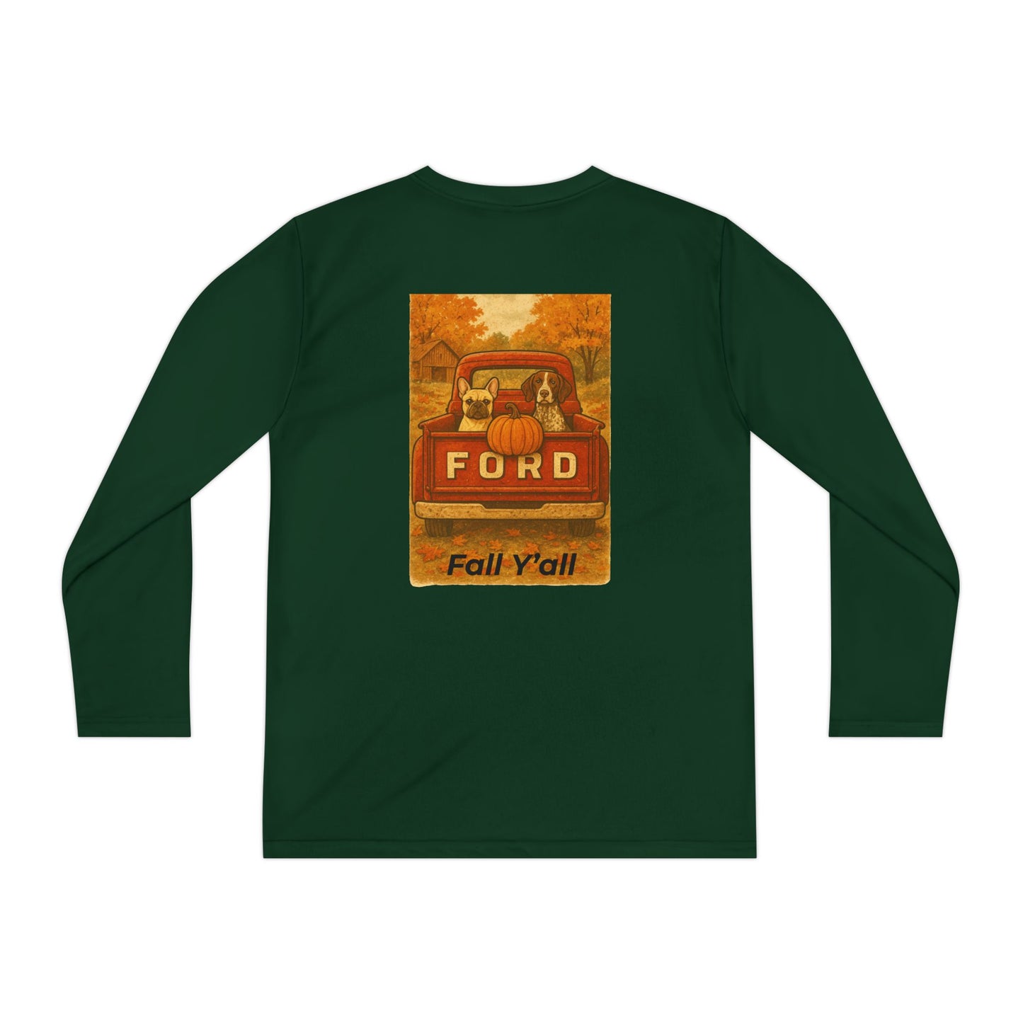 Youth Long Sleeve Fall Tee, Autumn Apparel, Thanksgiving Shirt, Harvest Season Outfit, Pumpkin Festival Sweatshirt