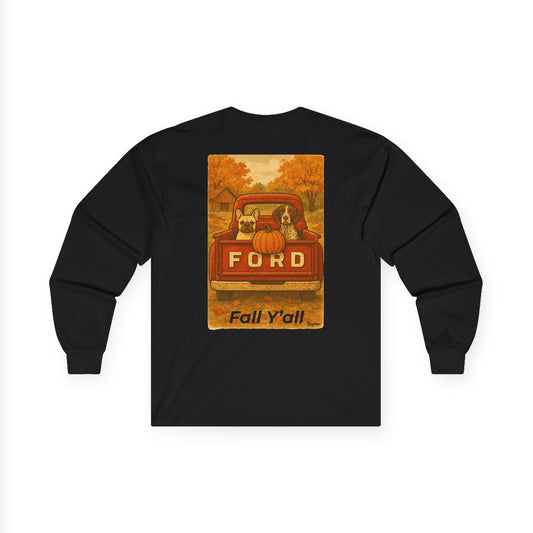 Fall Y'all Vintage Long Sleeve Tee, Adult