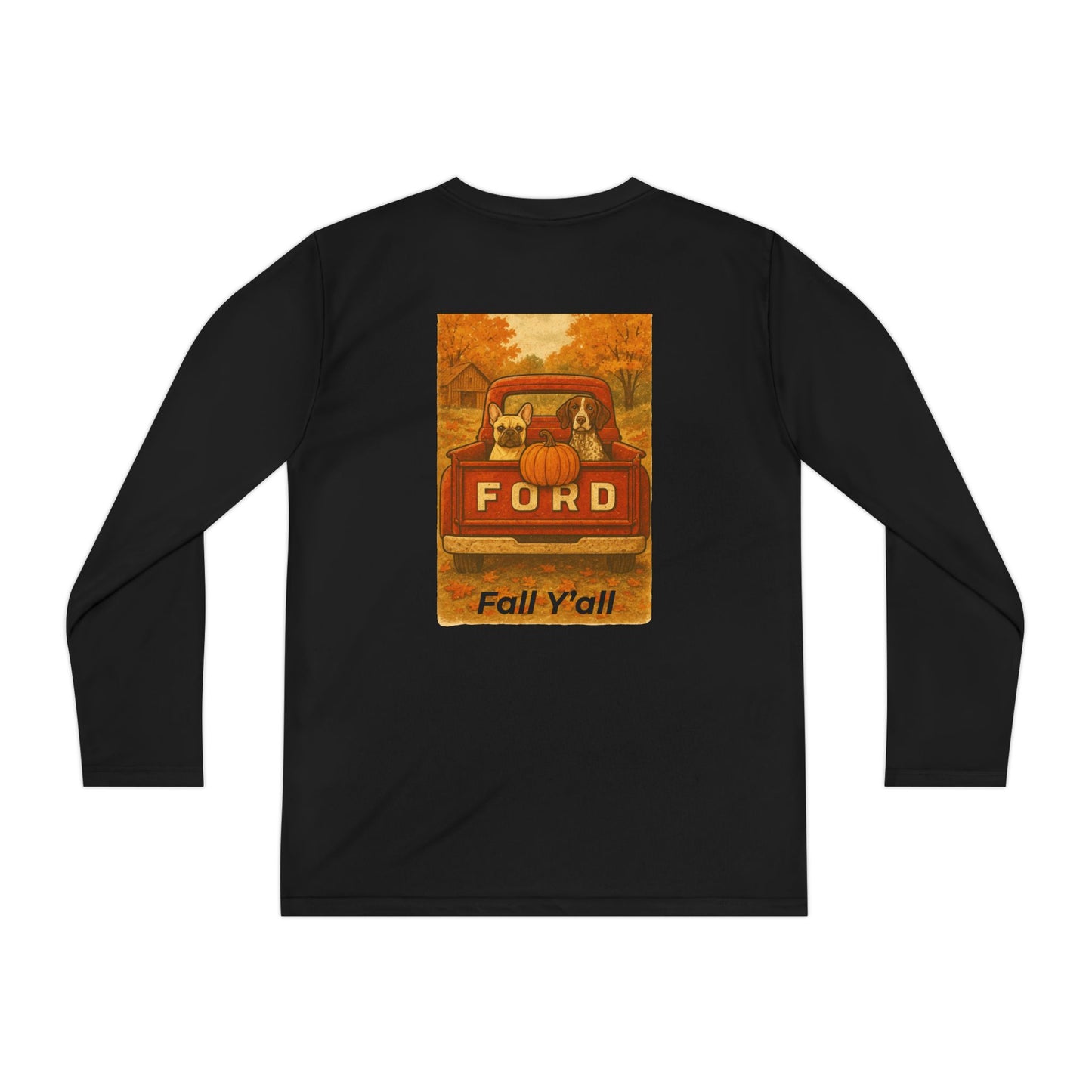 Youth Long Sleeve Fall Tee, Autumn Apparel, Thanksgiving Shirt, Harvest Season Outfit, Pumpkin Festival Sweatshirt