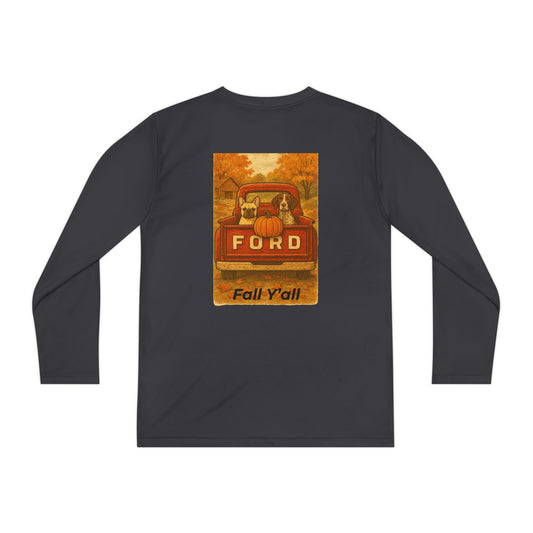 Youth Long Sleeve Fall Tee, Autumn Apparel, Thanksgiving Shirt, Harvest Season Outfit, Pumpkin Festival Sweatshirt